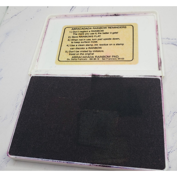 Permanent Purple Ink Pad for Stamping Vintage Abracadada Jumbo Tropical - Picture 3 of 4